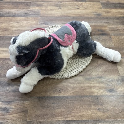 Toys R Us Jumbo Plush Horse with Saddle 24'' Stuffed Animal Gray White 2012