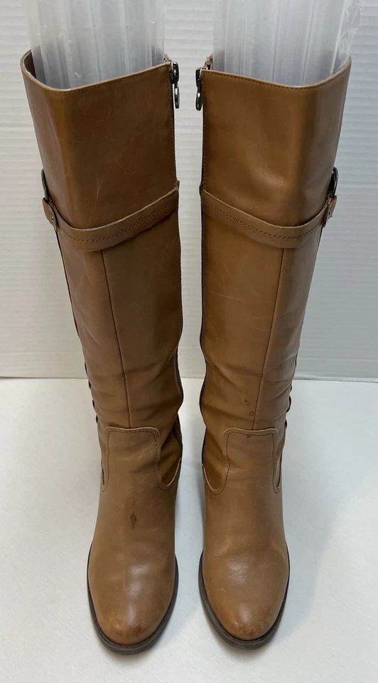 Botas de montar Etienne Aigner Winston 2012 talla 7,5 M cuero marrón en caja ecuestres Foto 2 de 4