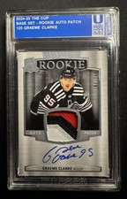 2024-25 UD The Cup Rookie Auto Patch Graeme Clarke /249 #125 Minnesota Wild