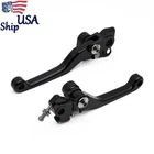 For Kawasaki KX 450 2019-2022  CNC Black Pivot Brake Clutch Levers Dirtbike Pair