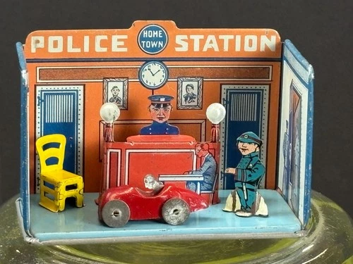 Marx Tin Home Town Police Station No. 185 - 1920/30's