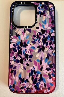 Casetify iphone 13 Pro case Pink And Purple Ombré Hydrangea Print