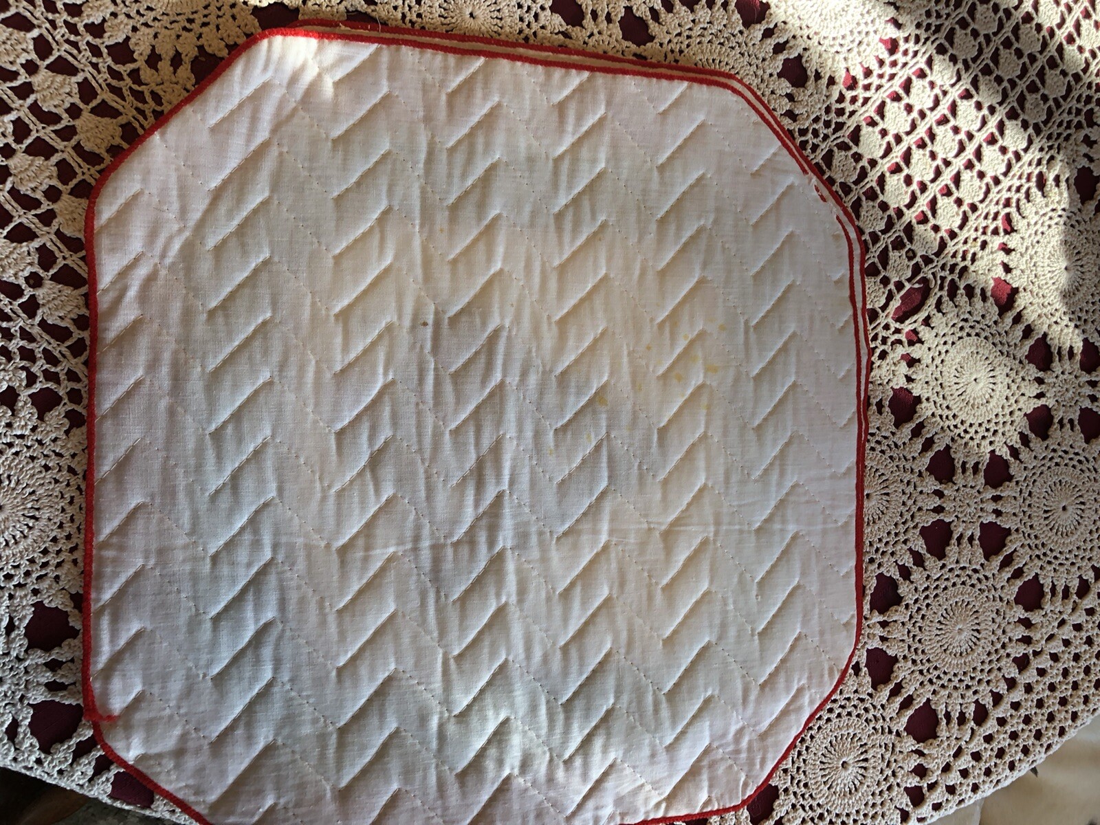 2 Quilted Christmas Tree Placemats eBay