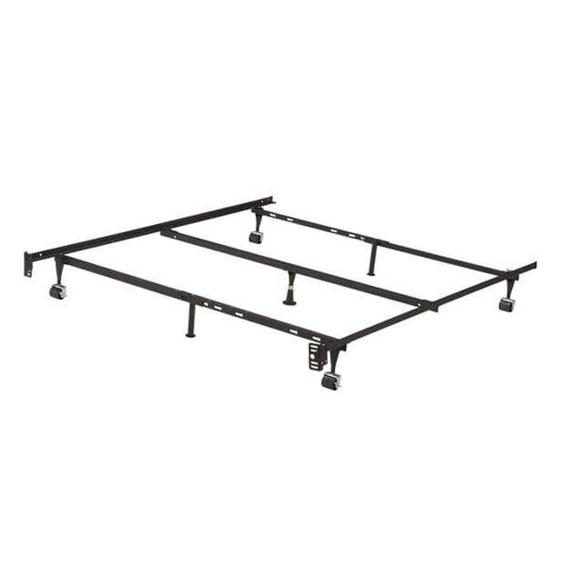 K & B B9003 1.25-inch Iron Steel Bed Frame with Center Support, 3 Support Legs