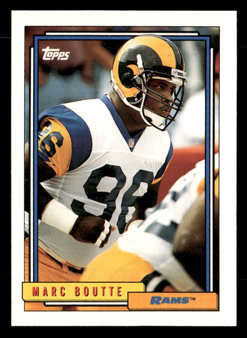 Marc Boutte 1992 Topps Rookie Card #697 Los Angeles Rams