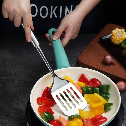 Stainless Steel Spatula Slotted Fish Turner Nonstick Kitchen Cooking Tool - Picture 8 of 9