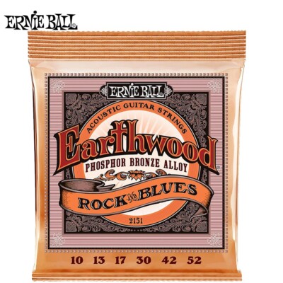 Ernie Ball 2151 Earthwood Rock & Blues Acoustic Guitar Strings 10-52