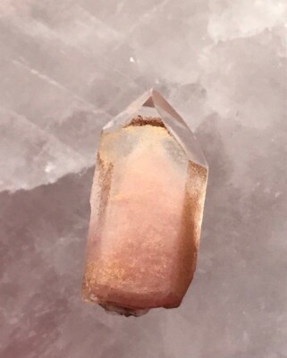Rare Lithium Natural Phantom Crystals Specimen 16.0 Carat Red Rosey to Pink JKL