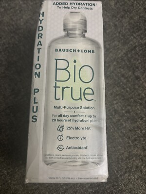 Bausch & Lomb Bio True Multi Purpose Solution 10oz Hydration Plus Exp 03/26