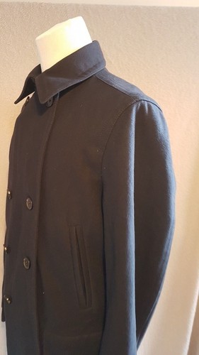 DKNY Man's Navy Pea Coat Size: Large VERY GOOD Condition - Picture 4 of 7