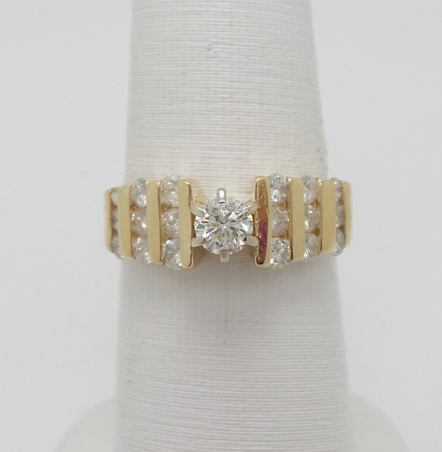 Zales 1CT Round Diamond Solitaire Engagement Wedding Bridal Ring 14K