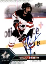 Rebecca Johnston Signed Autograph 2022 Upper Deck Canada Women Card Team Canada