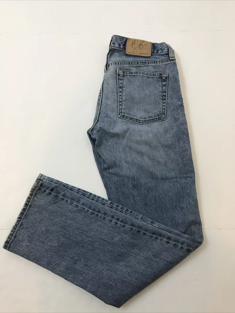 Gap 1969 Jeans Mens Denim Blue 30x32 Slim Straight Fit Vintage Faded Style