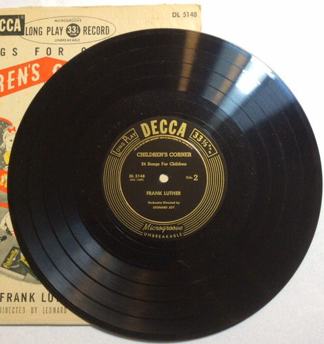 DECCA Children's Corner 24 Songs For Children Sung By Frank Luther Record DL5148 - Imagen 5 de 8