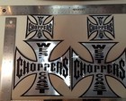 Set Of 4 West Coast Chopper Decals. 2 Of Each Size. 4 Total. 2 Small. 2 Medium.