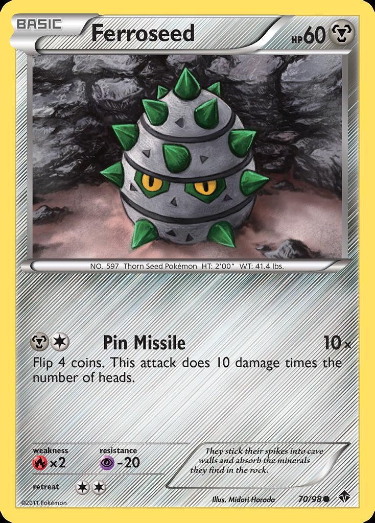 Pokemon Ferroseed (70/100) Emerging Powers LP
