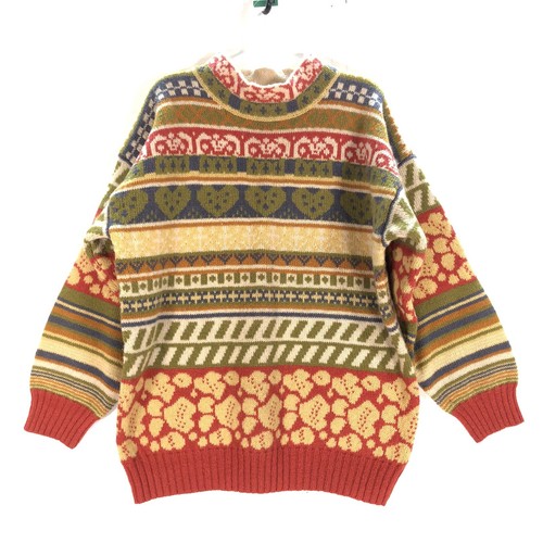 Blue Mock Neck Ski All Wool Pullover | eBay