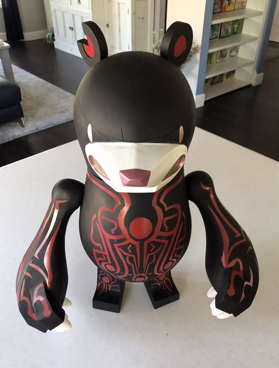 Touma 18” Black -Red TATTOO Knuckle Bear Knucklebear Toy2R Vinyl Toy #343 Of 500