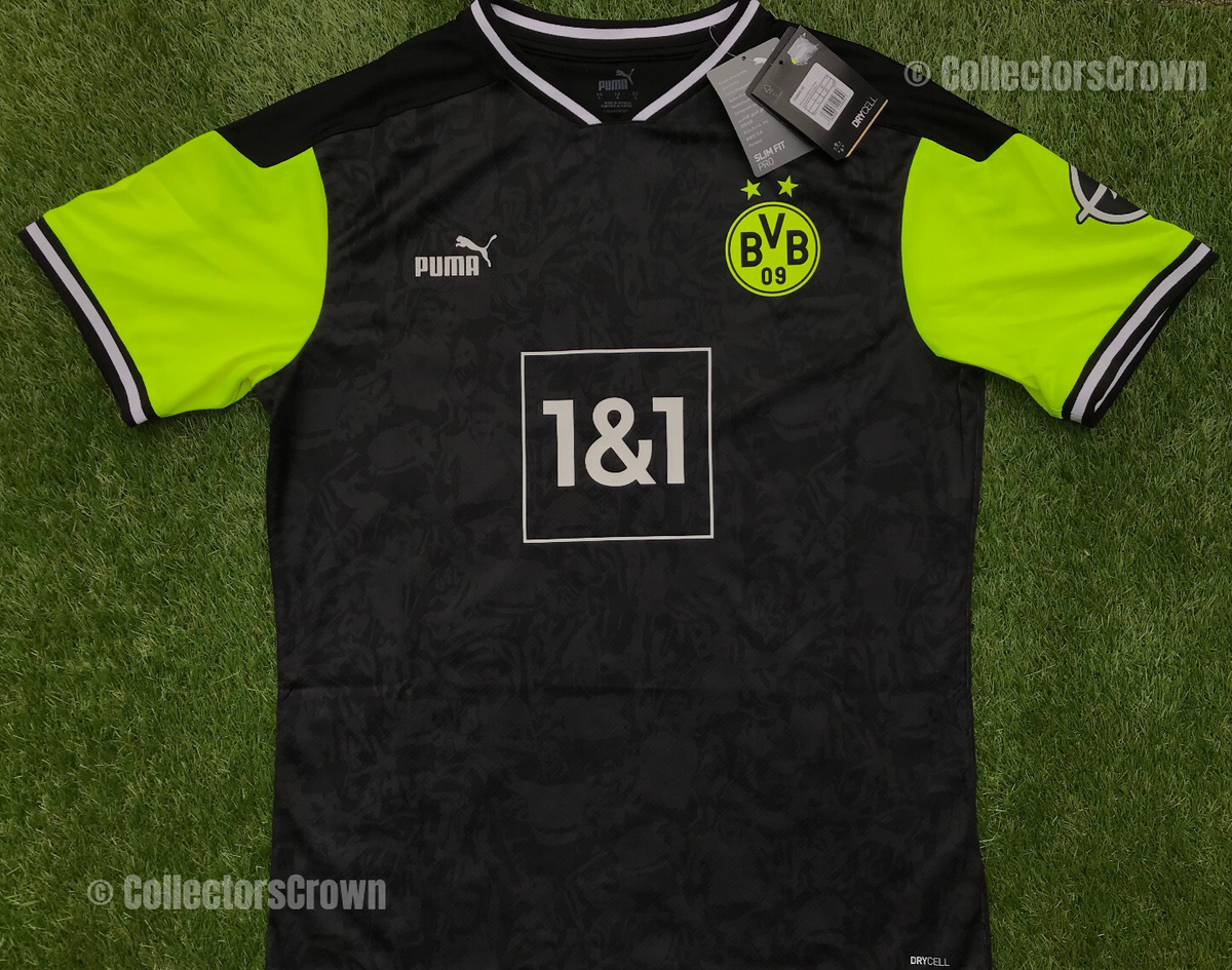 BVB Dortmund Sondertrikot L neon retro Shirt null ne90n gelb
