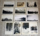 Grand Teton National Park (13) 1930s B&W Snapshots - Bears, Scenery, Chapel +