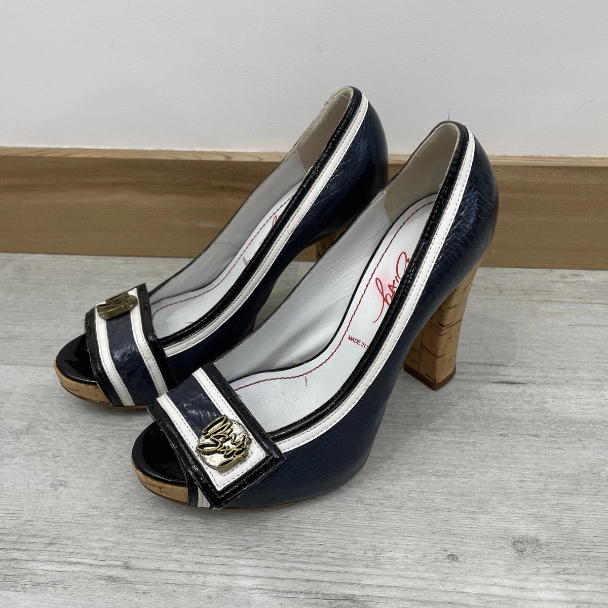 Navy blue on sale platform shoes