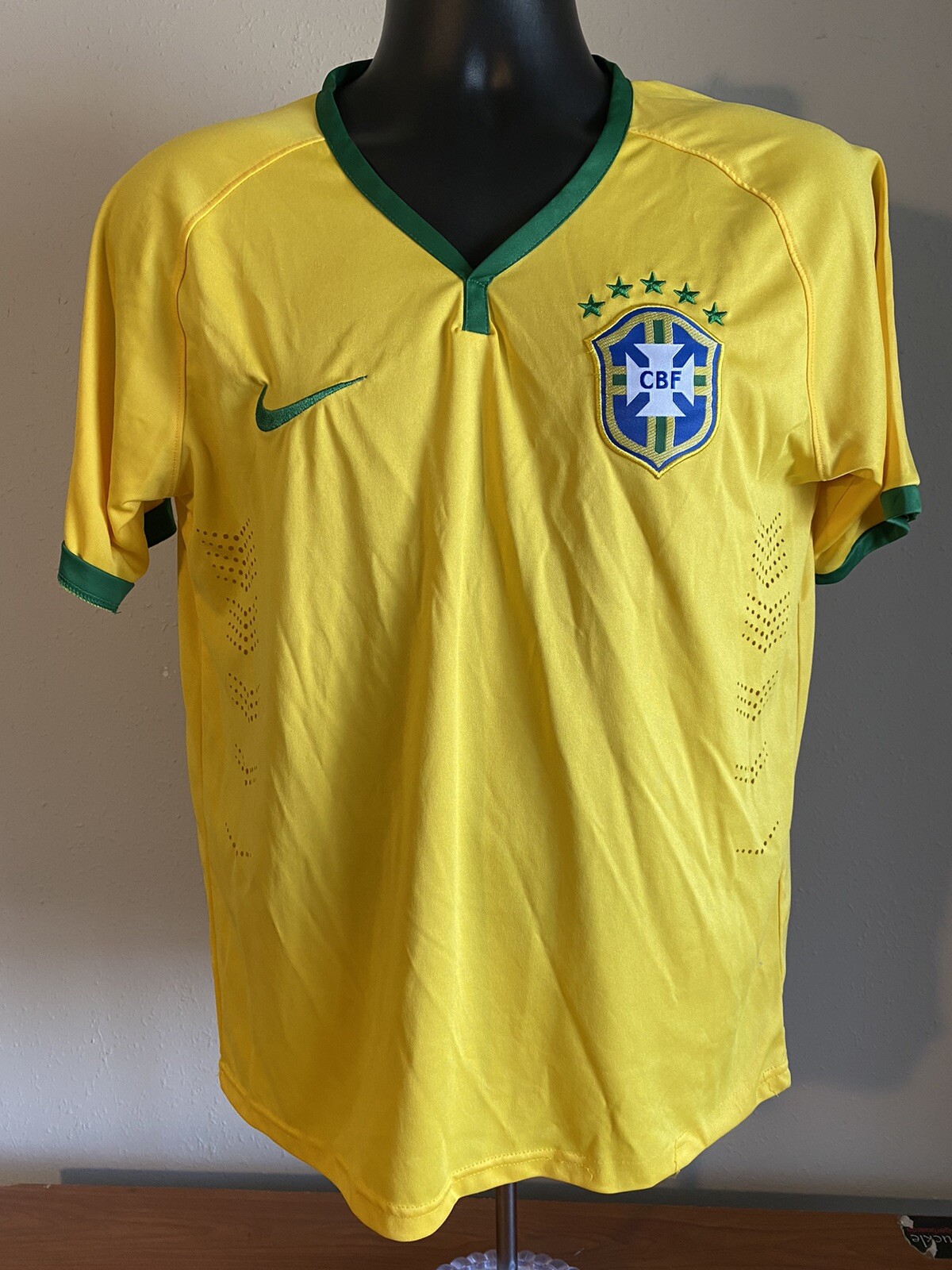 Nike Men's Brazil Soccer Jersey Sz Medium eBay