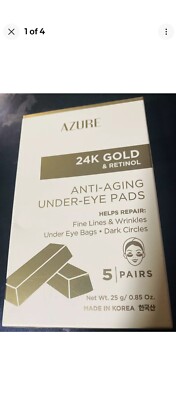 Azure 24k Gold & Retinol Anti-Aging Under -EyePads | SHIPS FAST