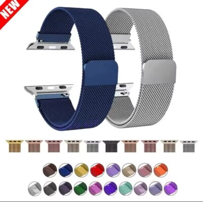 Milanese Loop Band iWatch Strap For Apple Watch Ultra 10 9 8 7 6 5 SE 38mm-49mm