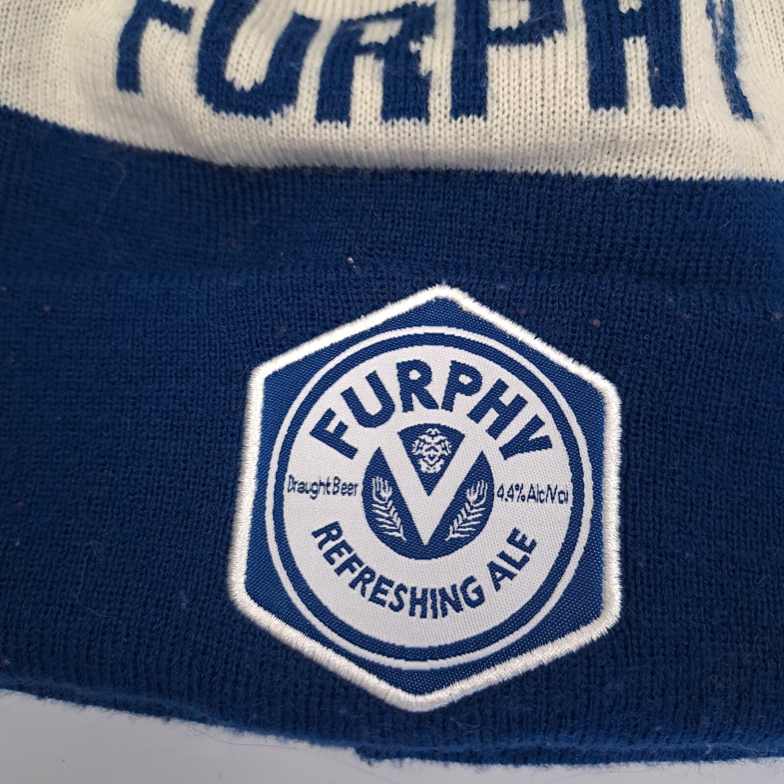 Furphy Beer Refreshing Ale Adults Beanie Bobble Hat Navy Blue - Vert ...