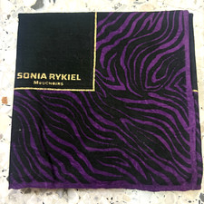 MAN HANKY GEOMETRICS PURPLE BLACK CLASSIC VTG COTTON POCKET ART SQUARE 19   M252