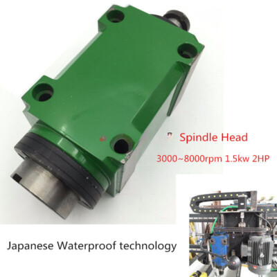 Waterproof BT30 Power Spindle Unit Head Boring Milling Drilling 3000~8000rpm 2HP