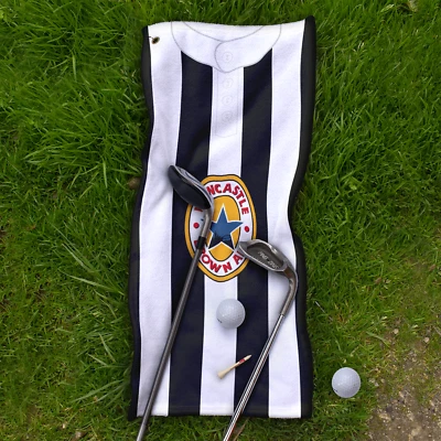 L&S PRINTS Newcastle 1996 Heimshirt Retro Fußball personalisiert Vintage Golftuch Clip