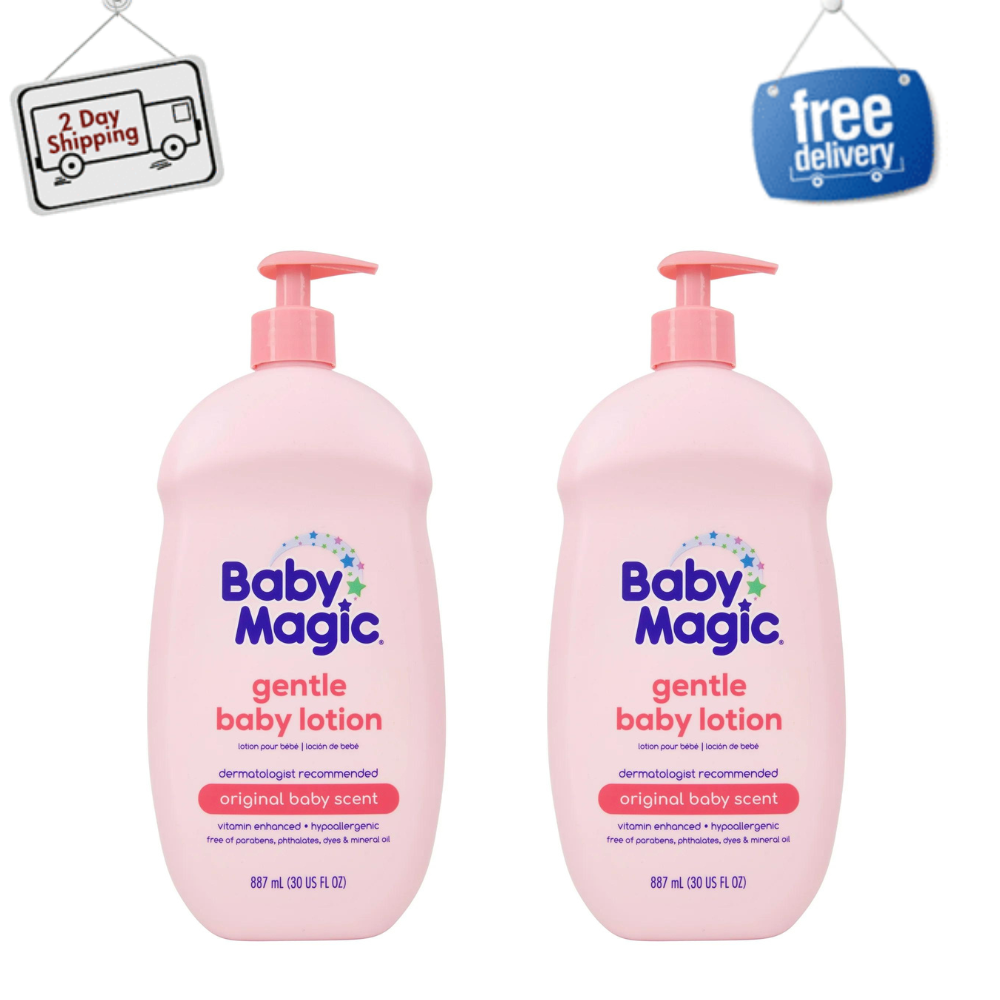 2PK Baby Magic Gentle Baby Lotion, Original Baby Scent, Hypoallergenic, 30 oz.