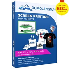 500 Sheets 13 x 19 in Waterproof Inkjet Milky Transparency Screen Printing Film