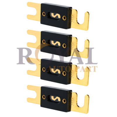 (4) Gold plated Nickel Plated ANL Fuse Auto Stud Fuses 250A AMP