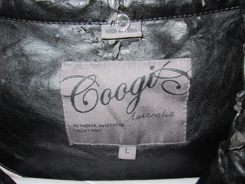 COOGI AUSTRALIA FAUX LEATHER JACKET - LADIES' LARGE - PLAID LINING - SEE DESC. - Image 2 of 4