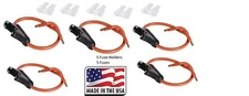 (5 PC) 12 GAUGE ATC FUSE HOLDER IN-LINE WITH (5 PC) 25 AMP FUSE Made in USA 