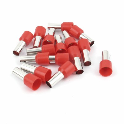 15PCS Wire Crimp Male Terminal Pre Insulated Ferrule Red E16-12 6AWG 16mm2-