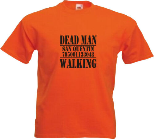 MENS FUNNY T-SHIRT - DEAD MAN WALKING SAN QUENTIN  - 第 1/1 張圖片