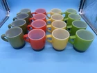 Vintage Set 16 Fire King Mugs Multicolor Stackable Vintage Collectable LOT#304