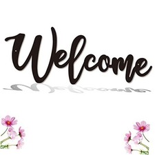 Welcome Metal Sign, Welcome Wall Decor,Welcome Signs Wall 12 inches Black
