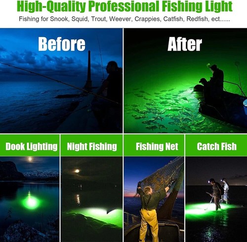 9000000Lúmenes 12V 126 LED Verde Luz de Pesca Subacuática Lámpara de Atraer Peces Luz - Imagen 9 de 18