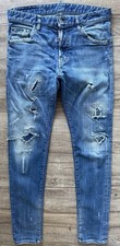 Jeans uomo Dsquared2 Cool Guy taglia 46 blu slim dritto stonewashed 420€