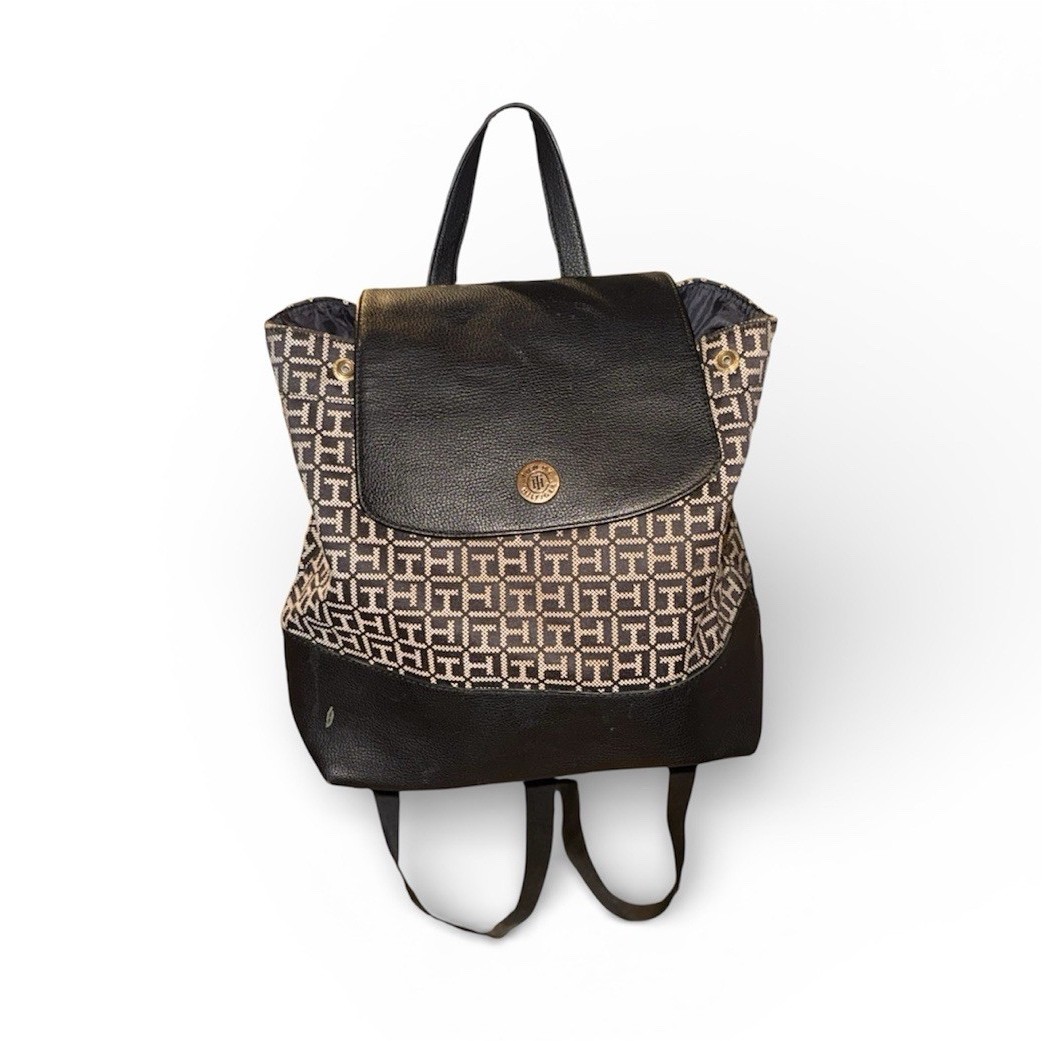 Tommy Hilfiger Logo Pattern Backpack Adjustable S… - image 1