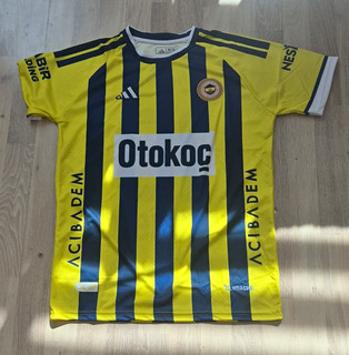 adidas Fenerbahce Heimtrikot gelb/blau gestreift Kurzarm Gr. S Otokoç