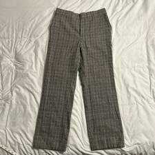 Vintage 70s Pendleton Wool Plaid Tartan Trouser Men  s Made In USA Measure 32x29