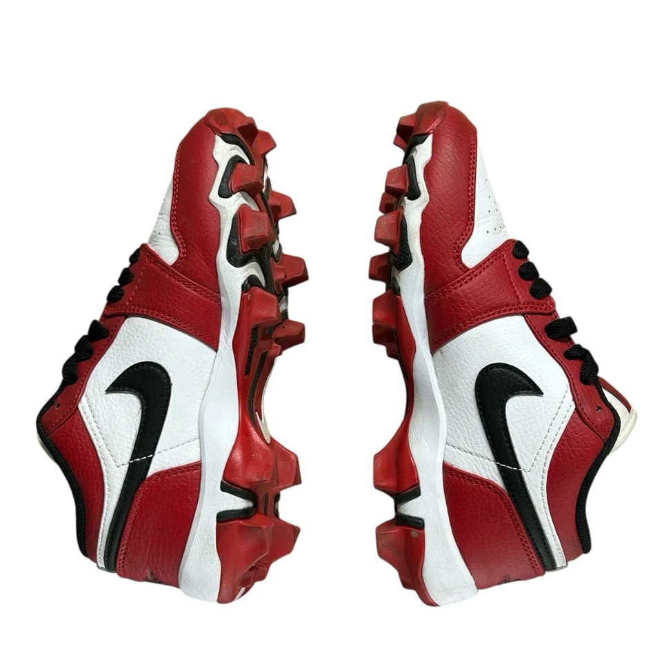 Nike Jordan 1 Low Youth Boys Size 2Y Baseball Cleats Chicago Style - Image 4 of 4