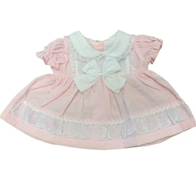 NURSERY TIME Newborn Baby Dress Premature Pink with Bow