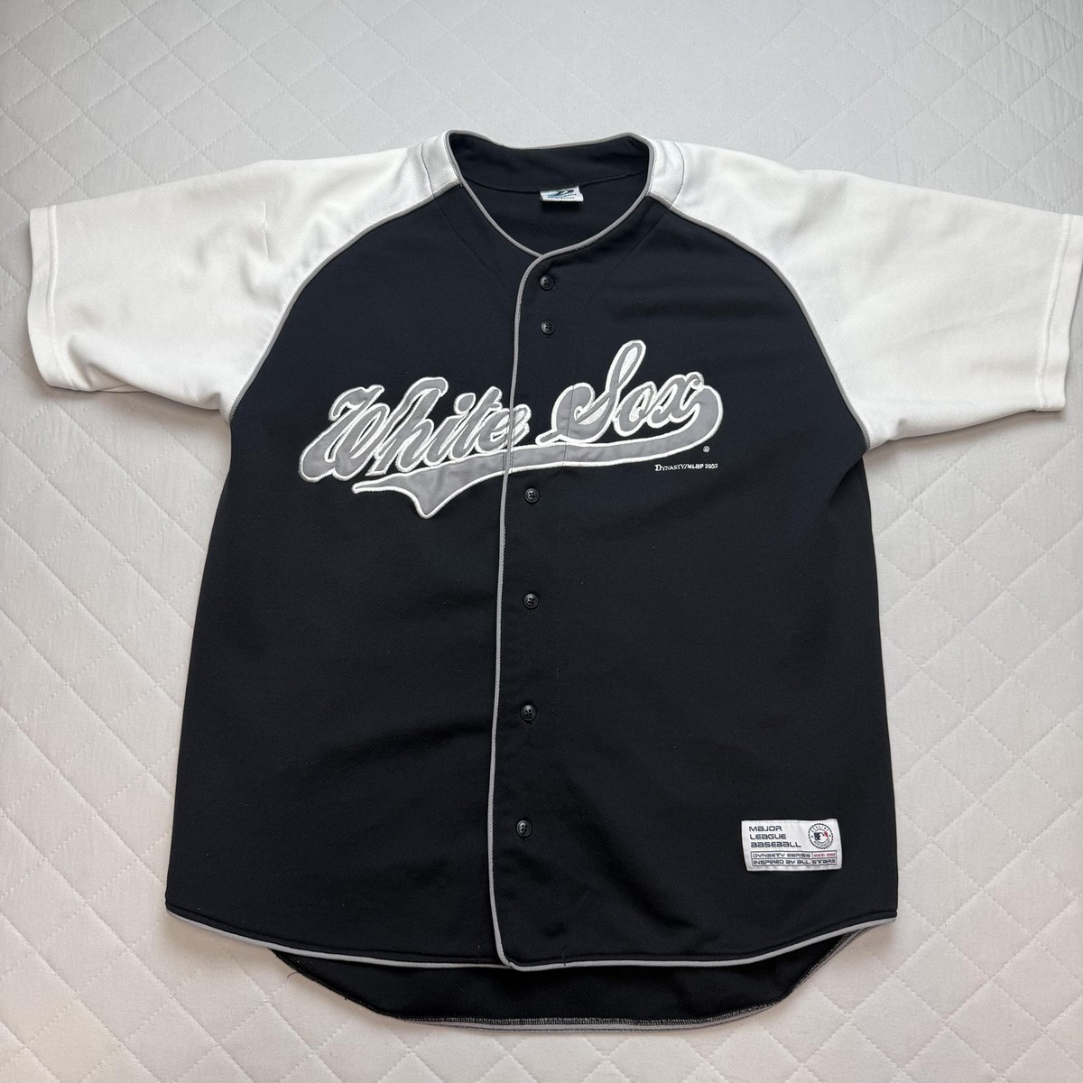Vintage Chicago White Sox Jersey Mens Large Black MLB Baseball