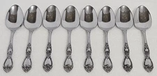 WMA Rogers Deluxe Stainless Oneida Ltd Huntington Teaspoons 6" - Set Of 8